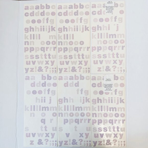 Lot of Mrs. Grossman's Multicolor Vellum Upper/Lower Case Sticker Letters 57 pcs - Picture 6 of 12